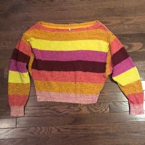 Free People cropped slouchy sweater!!